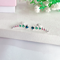 Brinco Ear Cuff 7 Zircônias Color - comprar online