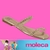 Sandália rasteira feminina moleca 5462.129 tiras em strass
