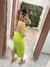 Vestido Canelado Midi Costas Nuas Verde Lima - comprar online