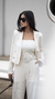 BLAZER RISCA DE GIZ PÉROLA