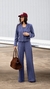 BLAZER CURTO RISCA DE GIZ AZUL - loja online