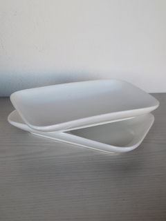 Plato 20x10 porcelana blanca