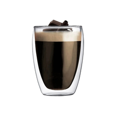Vaso doble vidrio & Hebras en internet