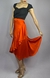 Saia Luna em cetim leve vermelho tomate - Vestida de Tango