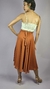 Saia Pugliese em crepe acetinado terracotta - comprar online