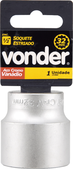 SOQUETE ESTRIADO 1/2" 32MM CRV VONDER - comprar online