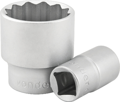 SOQUETE ESTRIADO 1/2" 32MM CRV VONDER