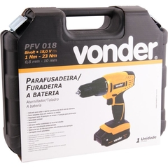 PARAFUSADEIRA/ FIRADEIRA A BATERIA 18V CARREGADOR BIVOLT PFV 018 VONDER - comprar online