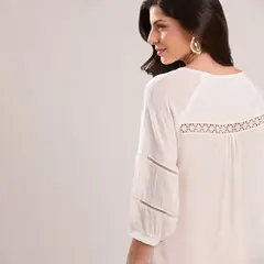 BLUSA CLARA COM NERVURAS - loja online