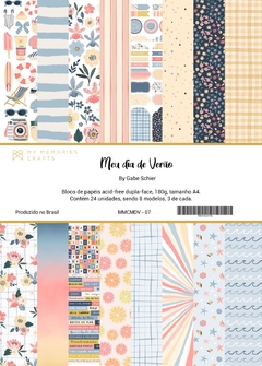 3 Unidades - Bloco A4 - Coleção Meu Dia de Verão - MMCMDV-07 - comprar online