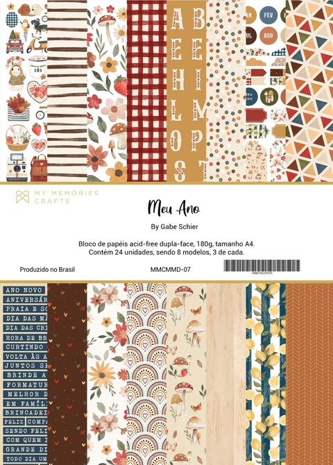 3 Unidades - Bloco A4 - Coleção Meu Ano - MMCMMD-07