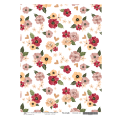 5 unidades - Papel Vegetal A4 - Coleção Meu Coração - MMCCOR-09