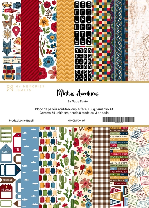 3 Unidades - Bloco A4 - Coleção Minha Aventura - MMCMAV-07 - comprar online