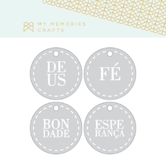 Kit com 3 Unidades - Cartela de Apliques de Tags Transparentes - MMCMB2-12