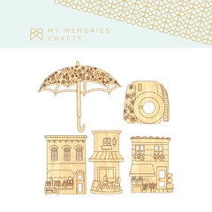 Kit 3 Unidades - Apliques em Madeira Adesivada - MMCMCT-10