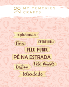 Kit com 2 Unidades - Coleção Meus Destinos - Kit de Madeirinhas - My Memories Crafts - MMCMD-11