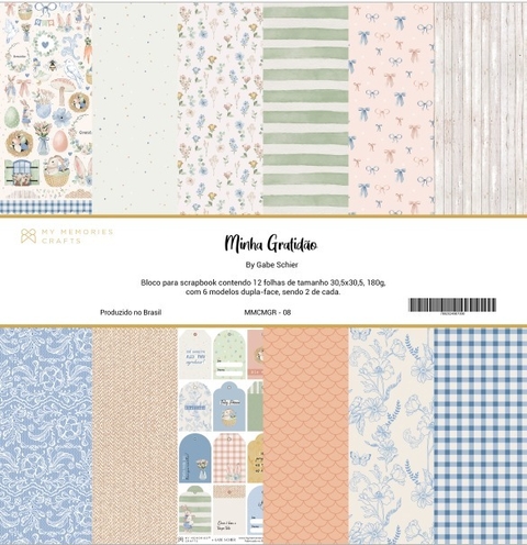 3 Unidades - Bloco 30,5x30,5 - Coleção Minha Gratidão - MMCMGR-08