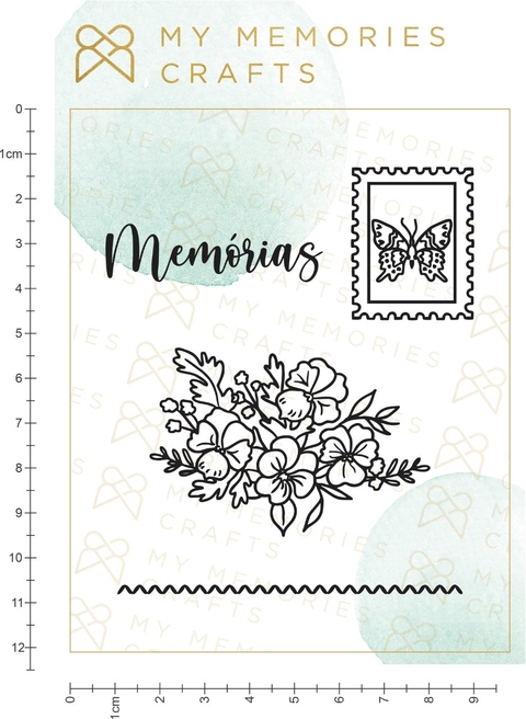 Kit com 3 Unidades - Cartela de Carimbos de Silicone - My Memories - MMCMM2-09