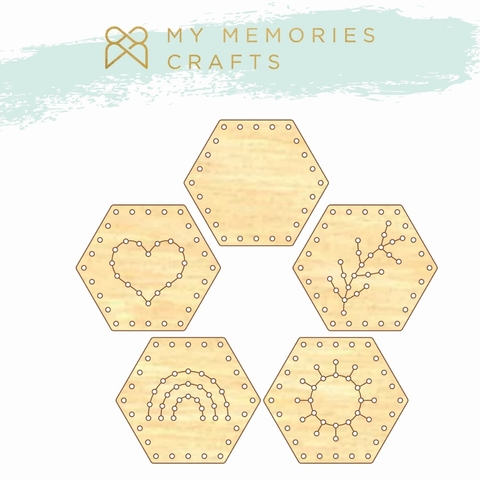 Kit com 3 Unidades - Madeiras para Bordar - My Memories Crafts - Coleção Minhas Estações - MMCMES-10