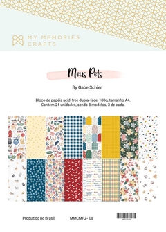 2 Unidades - Bloco A4 - Coleção Meus Pets - My Memories Crafts - MMCMP2-08