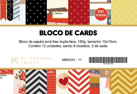 Atacado Master - 15 Unidades - Bloco De Cards 10x15 - Coleção Minha Diversão - MMCDIV-11