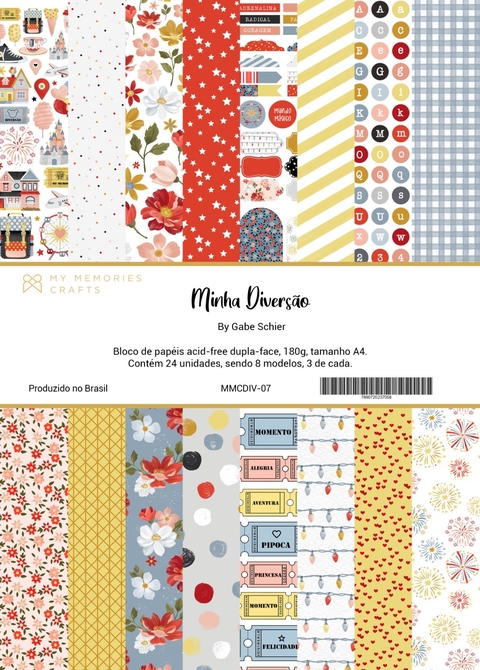 Atacado Master - 15 Unidades - Bloco A4 - Coleção Minha Diversão - MMCDIV-07