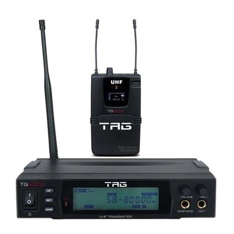 MONITOR SEM FIO C/ RECEPTOR BODYPACK TRUE TAG TG-9000