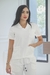 Blanco perla con detalles - Algodón semilicrado - DYSY uniformes