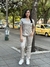 beige hilo morado - algdon licrado - comprar online