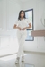 Blanco perla con detalles - Algodón semilicrado - comprar online