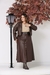 Saia de Corino detalhe zíper c/ Cinto - Vivi Moda Plus Size