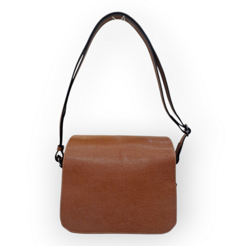 BOLSA TIRACOLO EM COURO MARROM COD. 4349