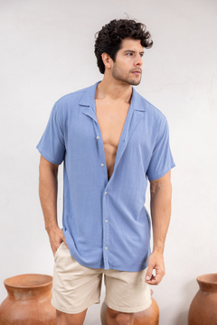 Camisa Social MC LIER AZUL