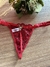 Fio Dental Vermelho Frase Pronta Strass Yaffa - loja online