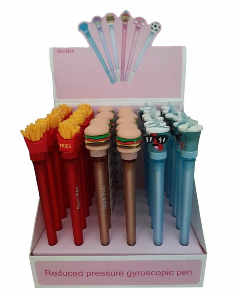 3 Bolígrafos con Juguete que Gira - OX48338