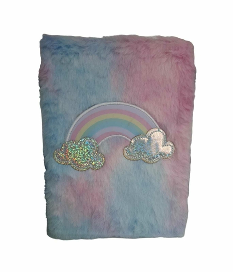 Libreta Tapa Peluche Arcoiris - QE50209