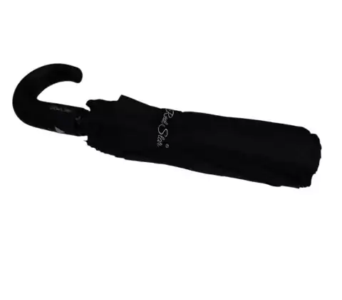 Paraguas Automático Chico Negro c/ Mango - QE54129