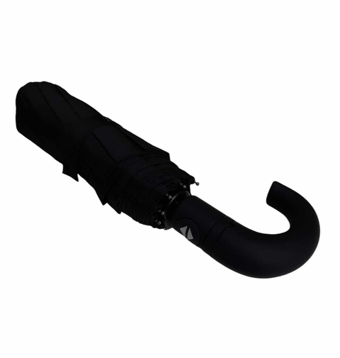 Paraguas Chico Automático Doble Negro c/ Mango - QE54133
