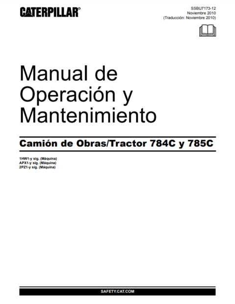 Manual del Operador Camión Caterpillar 784C-785C