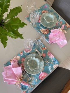 Lugar americano conchas Tiffany