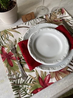 Lugar americano floral / chevron Natal - comprar online
