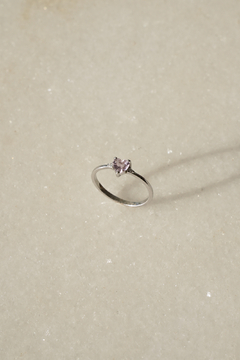 Solitário Mini coração Rosa