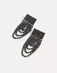 Aretes Strass Black - comprar online