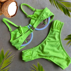 Biquíni Meia-Taça Milla/Borboleta Verde Lima Friss - comprar online