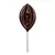 PIRULITO DE CHOCOLATE EM FORMATO DE VAGINA TEXTURIZADA COM GLITTER