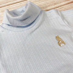 Body polera de algodón desagujado celeste - comprar online
