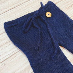 Babucha lisa tejida azul marino - comprar online
