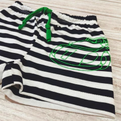 Short rayado azul marino y blanco - comprar online