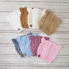 gorrito tejido orejitas lila - comprar online