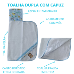 Toalha de Banho de Bebê Dupla com Capuz Bordado – Conforto e Delicadeza na internet